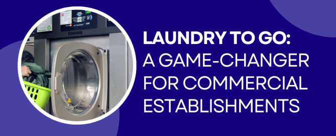 Laundry to go text and laundry machine